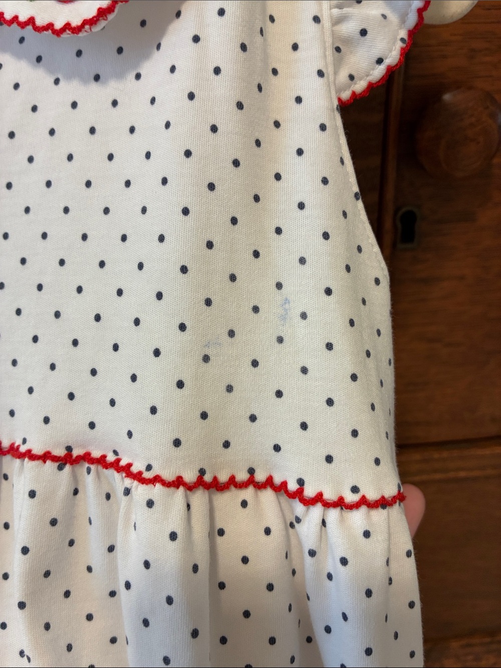 Pippa Layette Polka Dot Dress with ladybugs - Picture 7 of 7